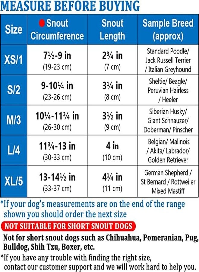 Pups&Pets كمامة/واقي فم للكلاب من Pups&Pets مع حزام قابل للتعديل، مثالية لمنع العض والنباح والمضغ لدى الكلاب والجراء العدوانية - أحمر (مقاس كبير جدًا) - Image 3